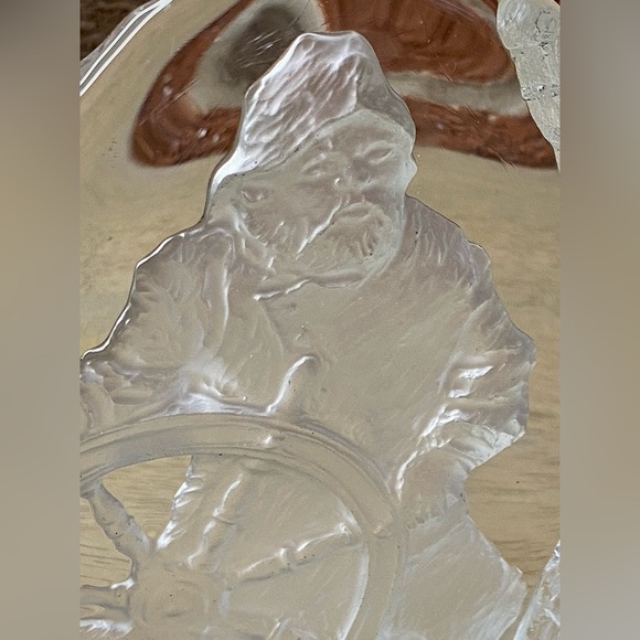 Nybro SEA CAPTAIN at the Wheel, Relief Sculpture Large - Crystal‎ Sweden - Picture 7 of 7